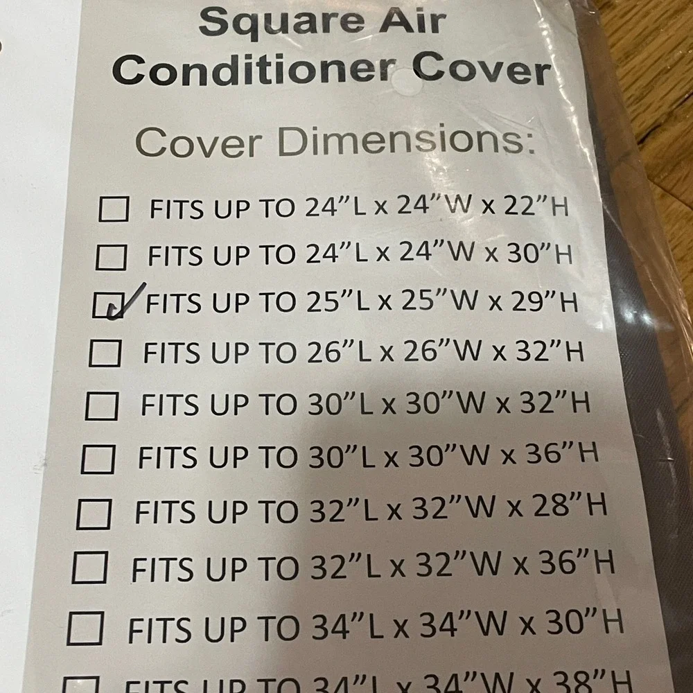 KylinLucky Air Conditioner Cover 25x25x29 inch‎ Outdoor AC Unit Weatherproof NIB